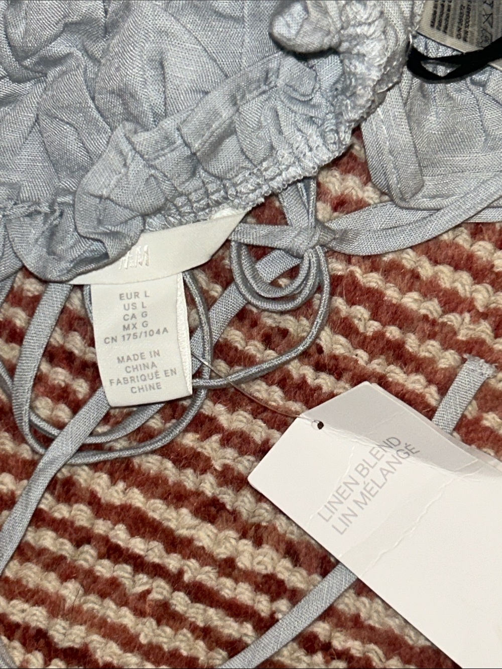 H&M Light Blue Ruffle Top - Picture 3 of 5